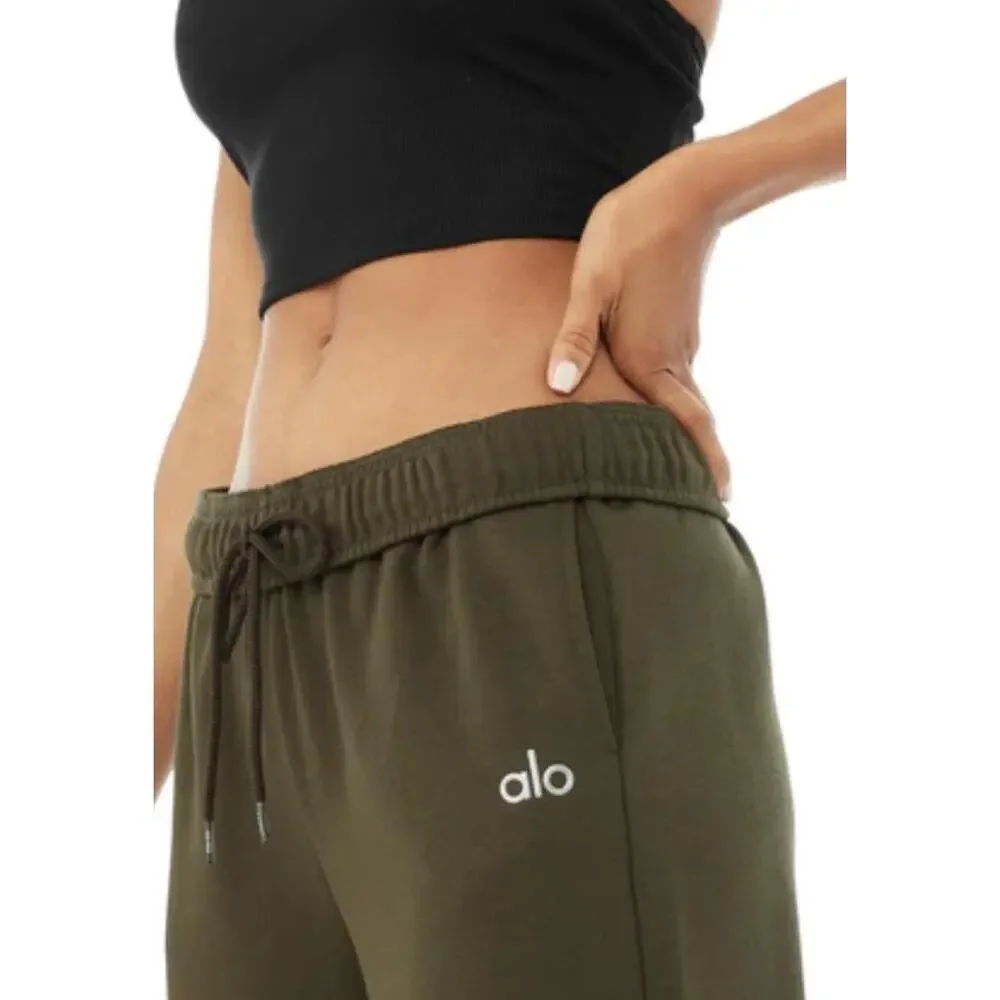 NWT Alo Yoga Accolade Sweatpants Dark Olive Active Gym Sports Running Size 2X